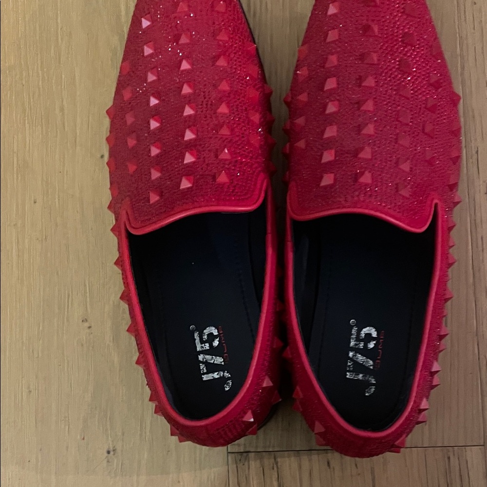 Red Studded Men's Loafers Christmas sale, the son more than once great condition - Picture 5 of 5